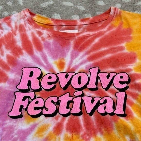 Revolve‎ Festival Tie Dye Crop Tee Top Size Small - Picture 4 of 12
